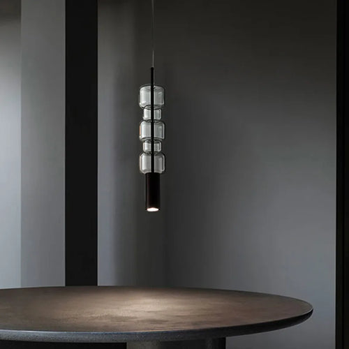 Suspension moderne en verre et métal doré pour divers usages - vue 3 sur 8