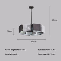 lustre suspendu led moderne pour maison de luxe