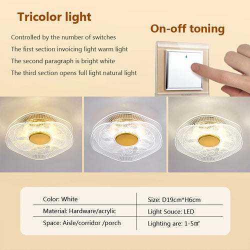 plafonnier led moderne en acrylique pour décoration intérieure - vue 17 sur 18