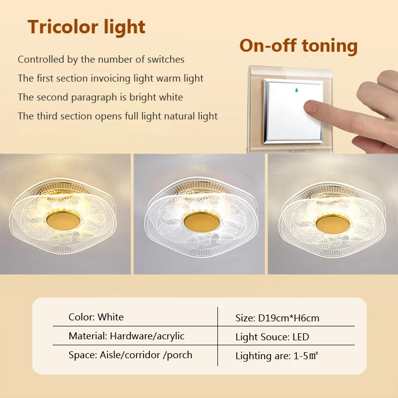 plafonnier led moderne en acrylique pour décoration intérieure - vue 16 sur 18