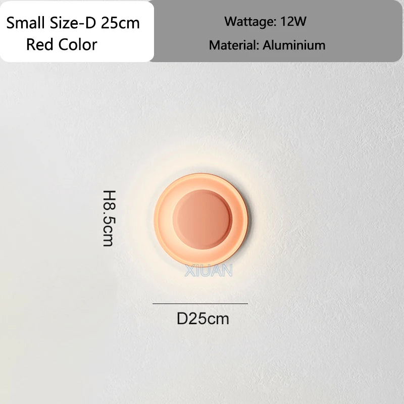 Designer Lamp Modern Round Ceiling Lamps Bedroom Ceiling Light White Red Green Living Room Atmosphere Wall Lights AC 220V 40cm - vue 14 sur 14