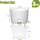 lot de 3 pots de fleurs transparents à double étage tendance jardin