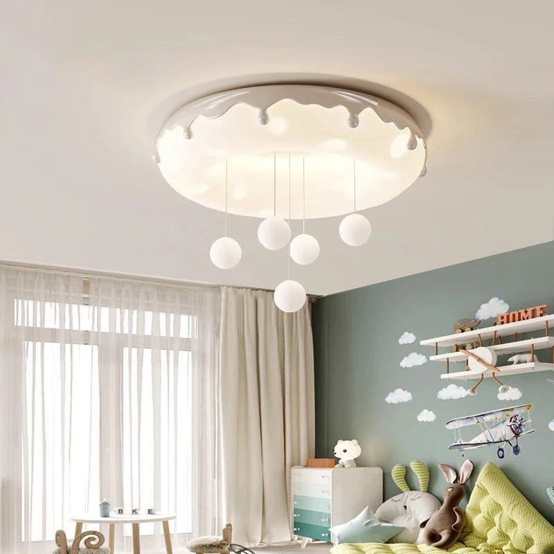 Macron Coloful Donuts Lamp 42cm 52cm Bedroom Ceiling Light White Pink Green Coffee Children‘s Room Chandelier Lights Indoor LED - vue 5 sur 23