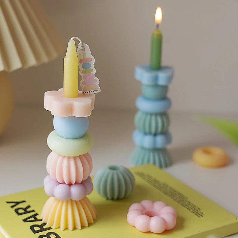 bougie parfumée empilable en cire de soja pour mariage et anniversaires - vue 5 sur 10