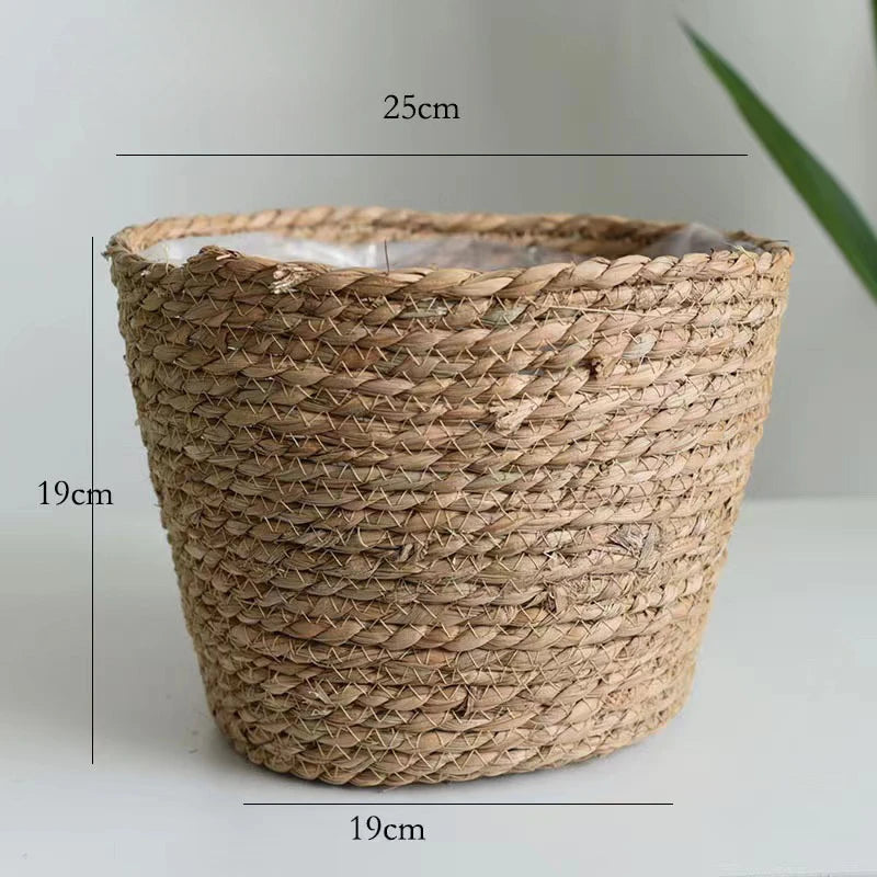 panier tissé à la main pour jardinage et rangement décoratif - vue 9 sur 11