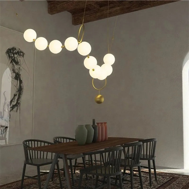 lustre nordique led acrylique pour décoration de maison - vue 6 sur 10