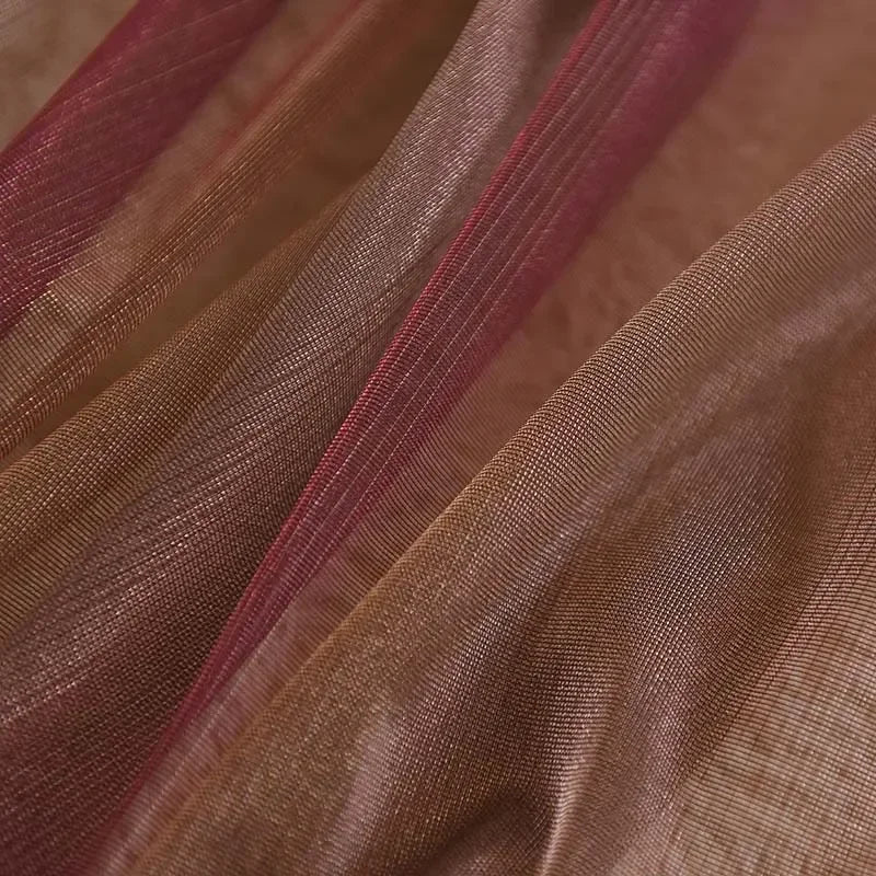 Voilage en tulle brodé moderne pour salon chambre - vue 7 sur 9