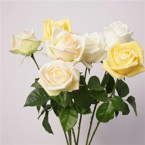 décoration de balcon fleurs artificielles roses touché réel décoratif - vue 3 sur 11