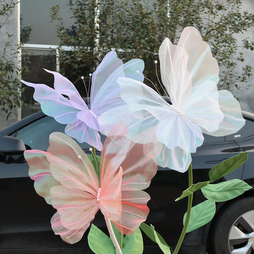 fond de papillon en maille pour mariage et fête - vue 3 sur 10