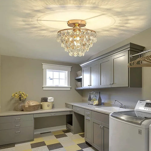 plafonnier moderne en cristal pour intérieur élégant et raffiné - vue 3 sur 9
