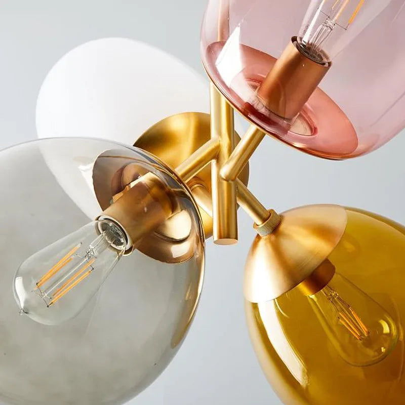 lustre moderne en verre pour chambre d'enfant décorative - vue 6 sur 7
