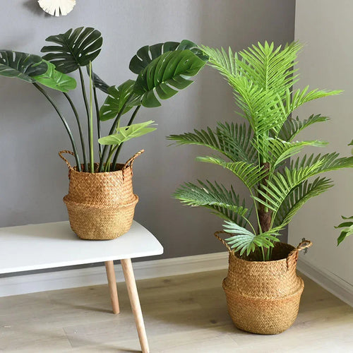 panier en osier pour rangement et décoration jardin - vue 5 sur 12