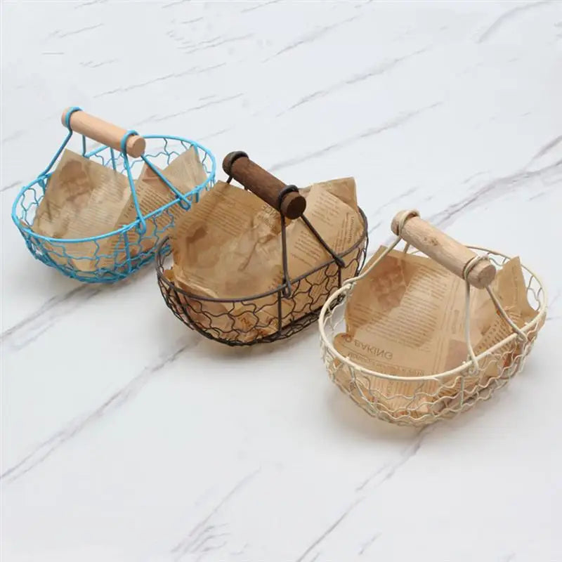 paniers de rangement tissés pour fruits légumes et collations - vue 6 sur 7