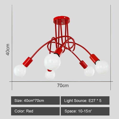 lustre sputnik moderne style industriel pour intérieur élégant - vue 9 sur 19
