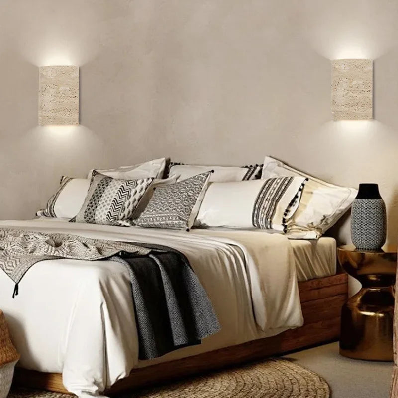 applique murale led en pierre naturelle style moderne décoratif - vue 4 sur 7