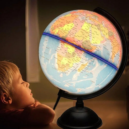 globe terrestre lumineux pour apprendre langlais et le chinois aux enfants - vue 4 sur 7