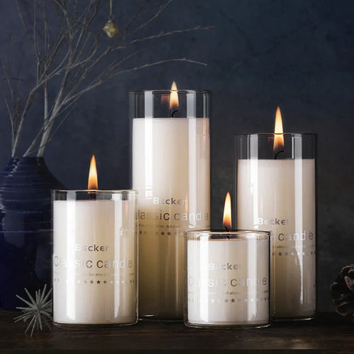 bougeoirs en verre transparent en forme de tasse décoration festive pour la maison - vue 2 sur 10