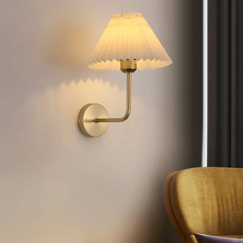 applique murale plissée en tissu style nordique décorative - vue 4 sur 14
