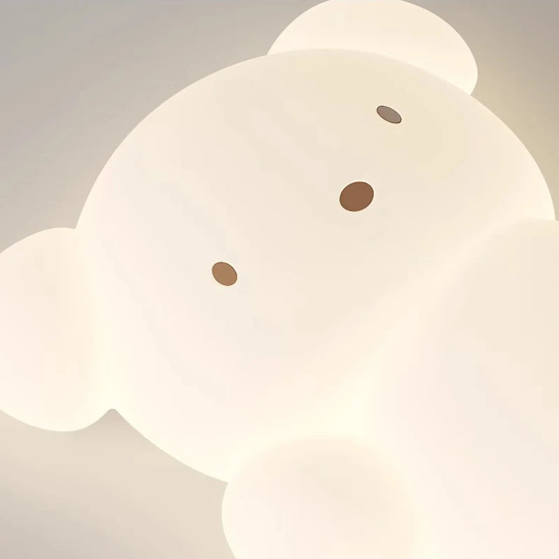 plafonnier ours skateboard lumineux pour chambre d'enfant moderne - vue 6 sur 8