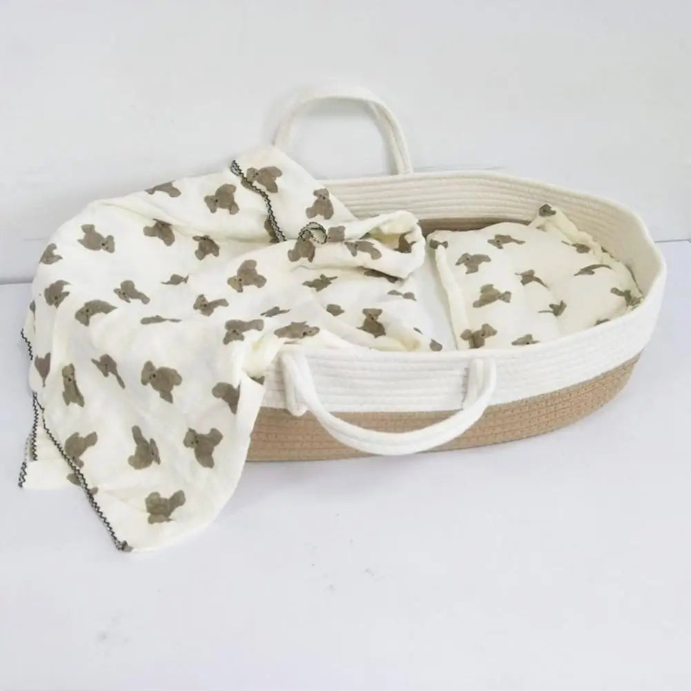 panier de couchage bébé en coton léger et doux - vue 6 sur 9