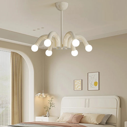 lustre romantique en métal avec conduite d'eau led pour intérieur - vue 4 sur 8