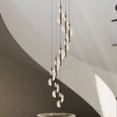lustre led moderne en acrylique pour escaliers en colimaçon