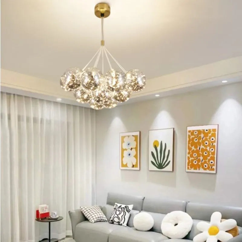 Suspension LED en verre au design nordique moderne - vue 4 sur 27
