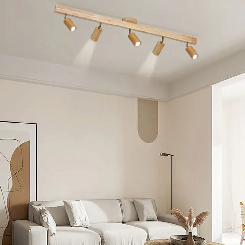 plafonnier led moderne en bois pour intérieur élégant - vue 4 sur 16