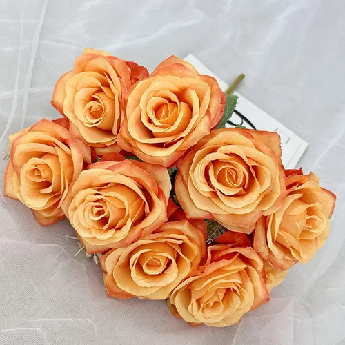 bouquet de roses artificielles en soie pour décoration de mariage - vue 16 sur 15
