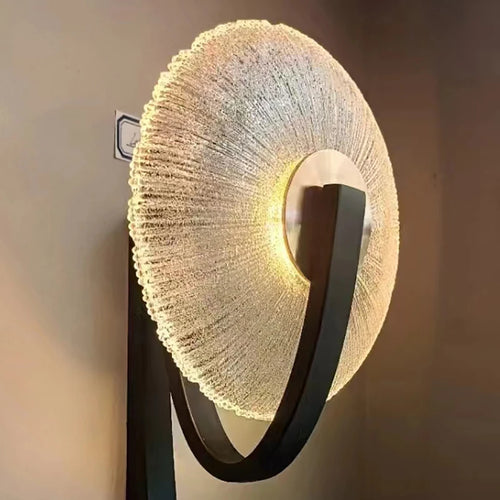 applique murale led en métal et verre pour luminaires 3000k - vue 7 sur 8