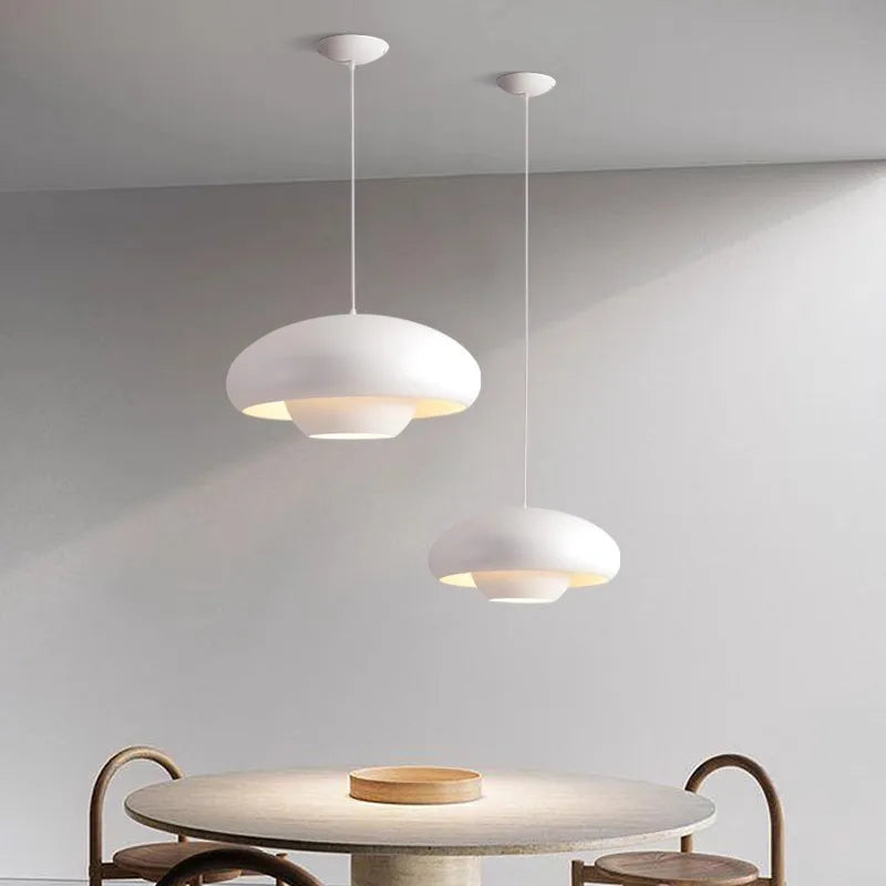 Suspension led nordique simple champignons luminaires suspendus intérieur - vue 4 sur 10