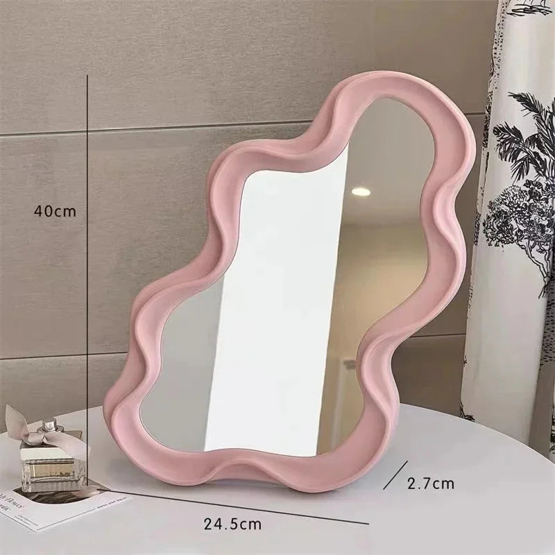 miroir nuage kawaii sur pied pour maquillage et décoration - vue 6 sur 12