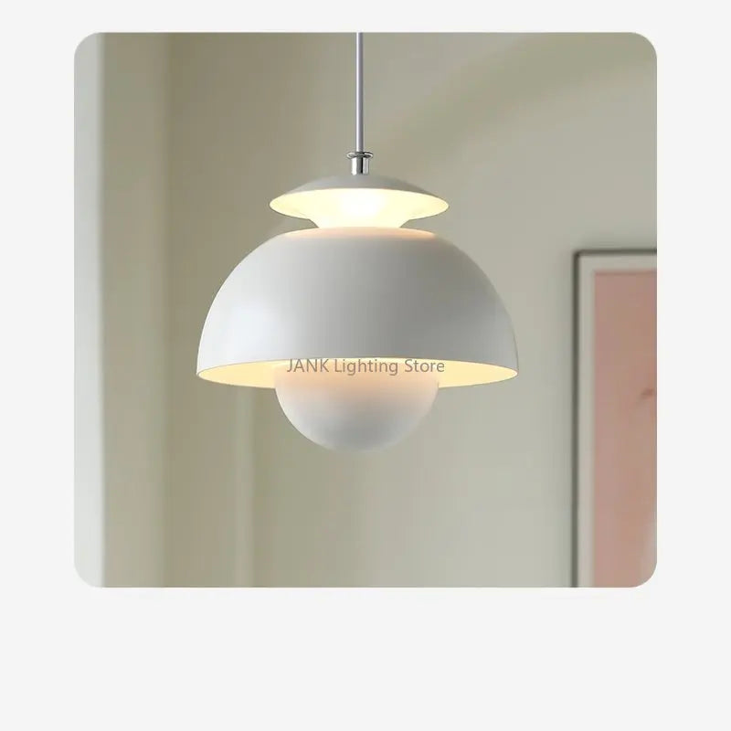 Design danois fleur bourgeon suspension moderne Simple Restaurant chambre d'enfants chambre chevet lustre nordique maison lampes LED - vue 4 sur 10