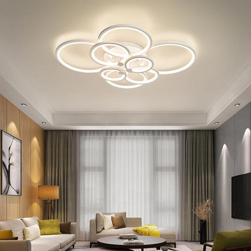 Hot Modern LED Chandelier For Home Indoor Lighting, Modern Chandelier Ceiling For Bedroom, Living Room Decoration, Lighting - vue 5 sur 14
