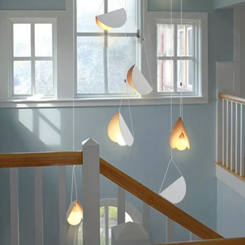 Nordic Designer Minimalist Modern Chandelier Ceiling Suspension Creative Pendant Lamp Hanging Light - vue 3 sur 9
