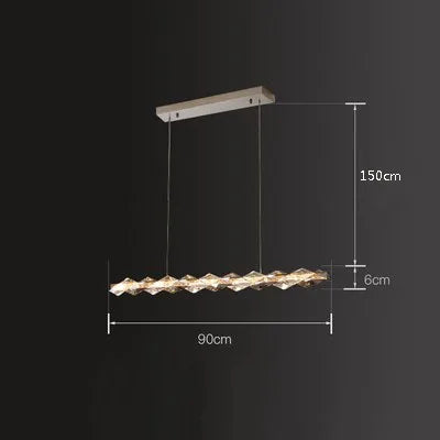 lustre moderne en cristal pour ambiance élégante et minimaliste - vue 9 sur 19