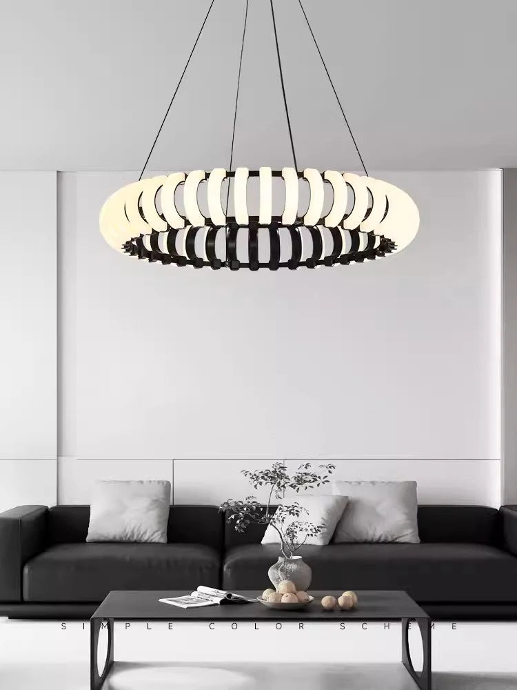 lampe pendante design moderne led ronde nordique pour décor atmosphérique - vue 5 sur 9