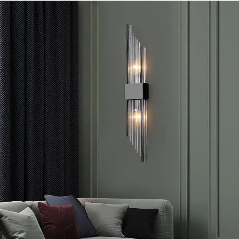 applique murale led en cristal luxe design nordique pour intérieur élégant - vue 5 sur 9
