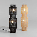 Lampadaire nordique en rotin Art déco