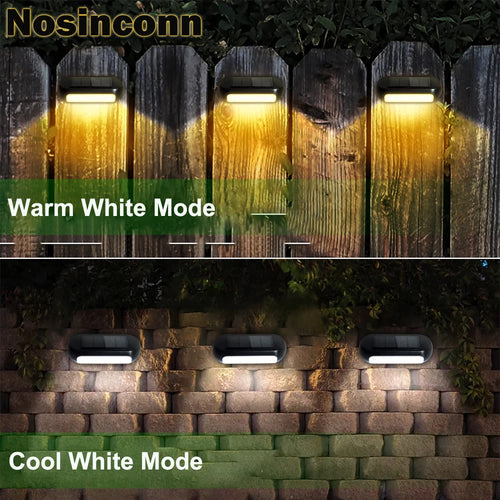 Solar Post Cap Lights Outdoor, LED Deck Fence Post Lights 2 Lighting Modes Warm White Cool White Garden Decoration for outdoor - vue 3 sur 6