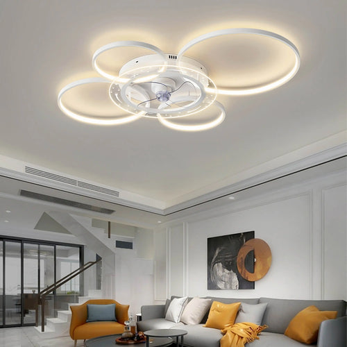 Plafonnier design avec des cercles à LED - vue 3 sur 7