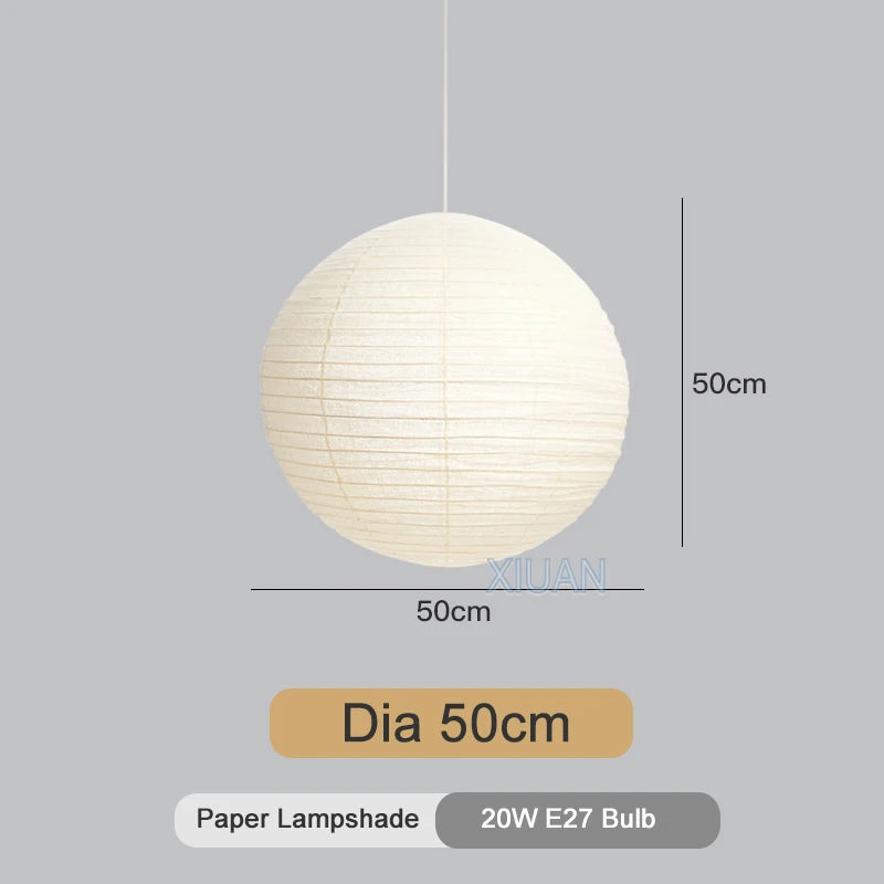 lustre vintage en papier led pour éclairage intérieur - vue 10 sur 11