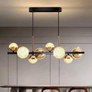 lustre moderne en verre led pour décoration intérieure