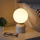 lampe de table en marbre et verre design contemporain