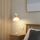 Suspension LED en verre design nordique créatif petit oiseau