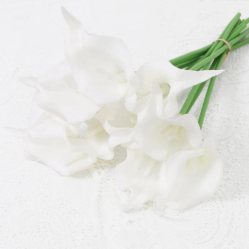 lot de fleurs artificielles lys calla pour mariage et décoration florale - vue 22 sur 23