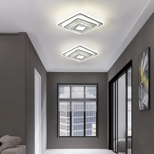 plafonnier moderne minimaliste en cristal à led créatif - vue 2 sur 10
