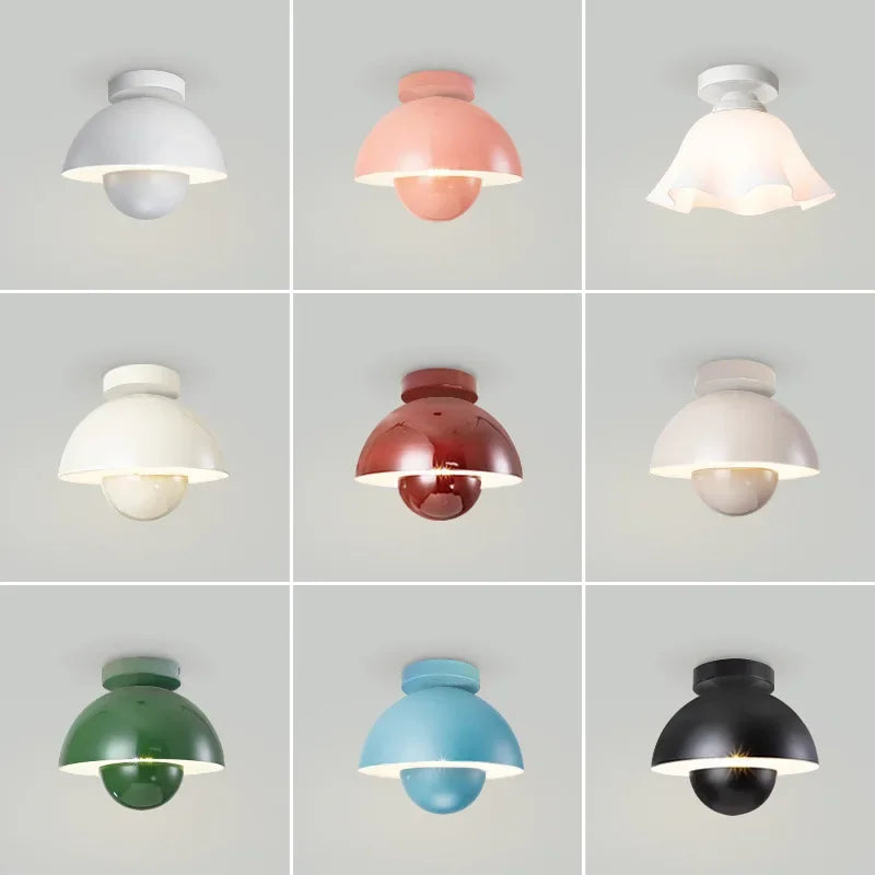 plafonnier led semi-circulaire moderne pour allée balcon escalier - vue 5 sur 12
