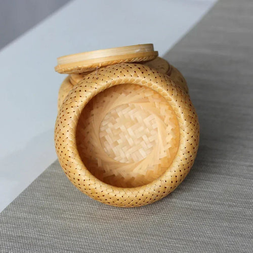 panier en rotin tissé à la main pour rangement et décoration - vue 4 sur 7