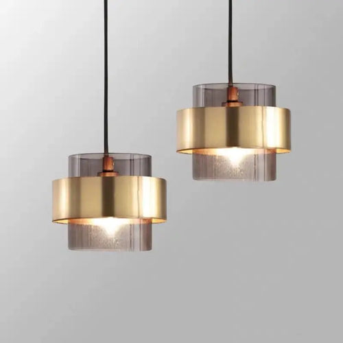 Suspension en verre moderne restaurant café bar suspension luminaire or fer forgé abat-jour en verre lampe suspendue créative - vue 2 sur 8